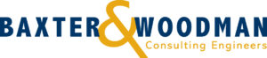 Baxter & Woodman logo blue and yellow