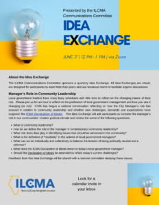 image of idea exchange flyer